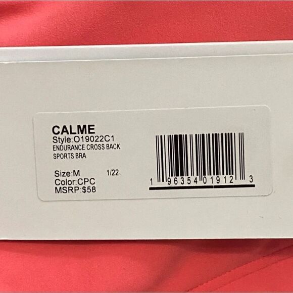 Johnny Was Calme Endurance Cross Back Sports Bra in Coral Size M NWT - Picture 4 of 4